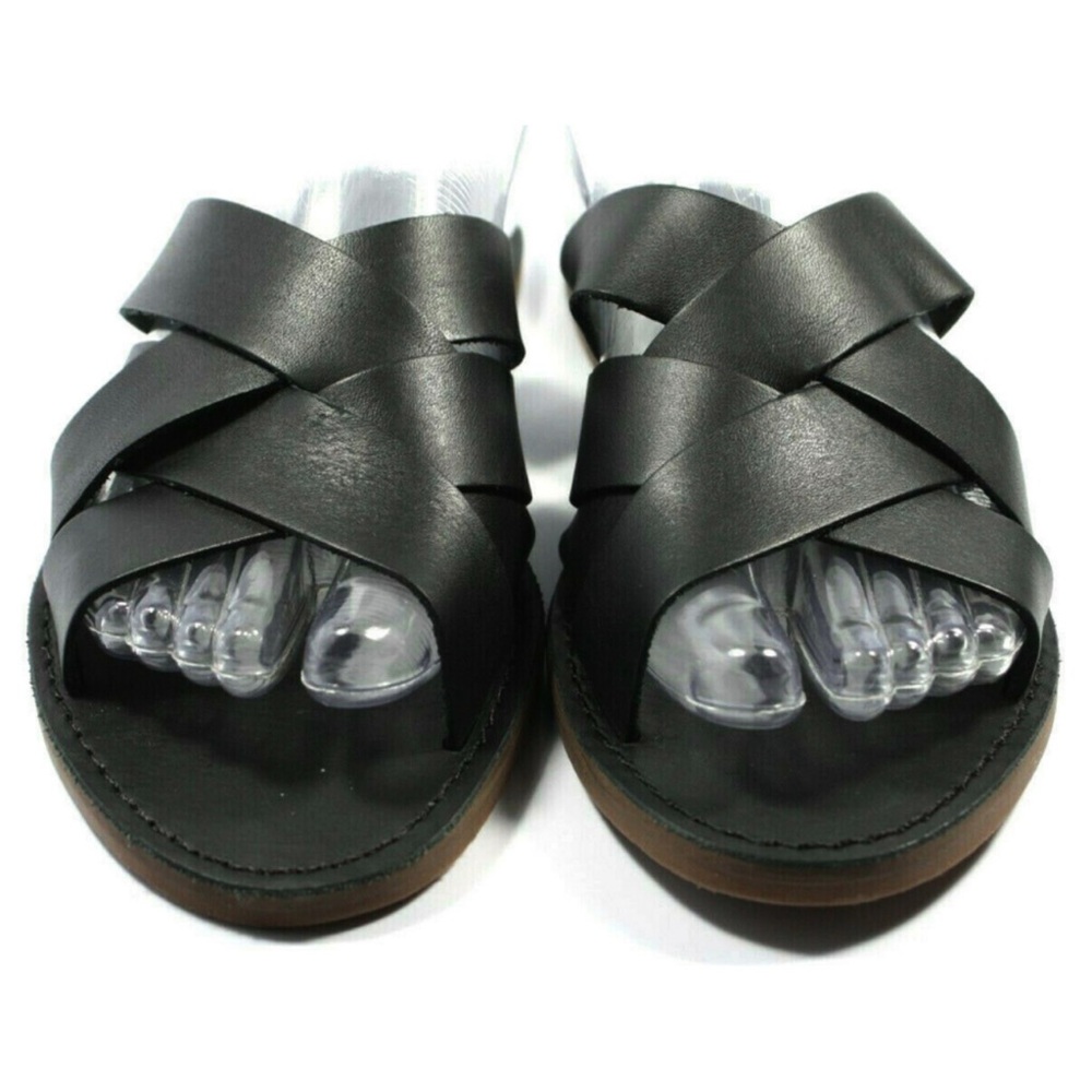 Madewell Black Leather Sandals 6.5 - Picture 4 of 6
